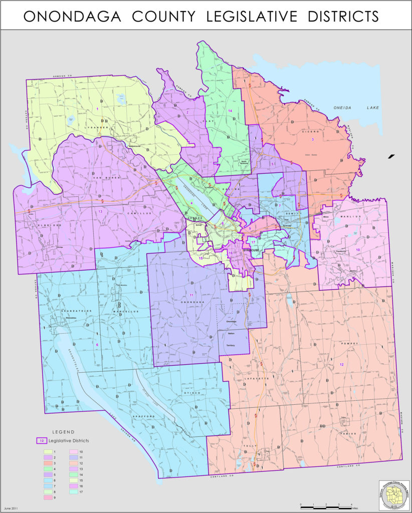 Onondaga County Legislative Distrcits Map